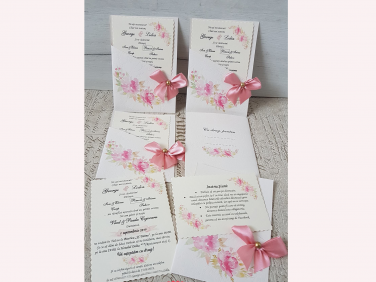 Invitatie de nunta florala (+text instructiuni amuzante)