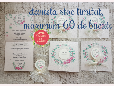 Invitatie de botez tematica Garden