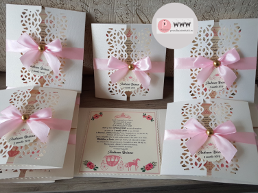 Invitatie de botez tematica printesa